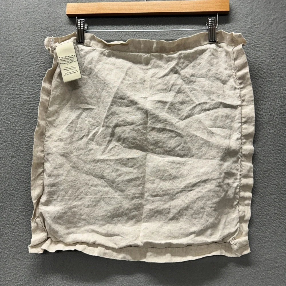 Pottery Barn Linen Napkins Set of‎ 4 Hemstitch Flax Tan Table Linens 20